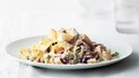 Creamy Pappardelle with Leeks and Bacon